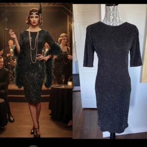 XL Gorgeous European Sparkly Slinky Dress. Bought In Europe. Size 12.